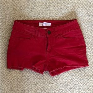 No Boundaries Red Shorts